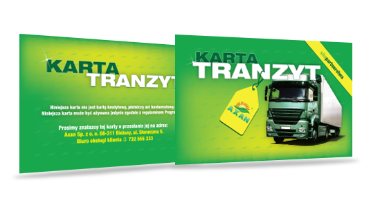Karta Tranzyt — system flotowy AXAN RETAIL